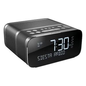 image of SIESTA S6 BK DABFM Alarm Clock Radio with Bluetooth and Crystal Vue Display