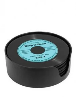 Image of Musicology Glass Record Coasters - Set of 6, One Colour, Women
