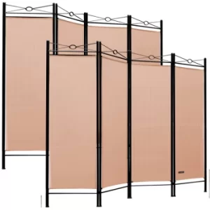 image of Room Devider Lucca 2Pcs Set Rose 4 Panels