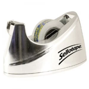 image of Sellotape Tape Dispenser Silver 9 x 16 cm