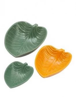 image of Mason Cash In The Forest Set Of 3 Leaf Dishes