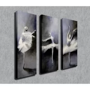 Image of CU15 Multicolor Decorative Canvas Painting (3 Pieces)