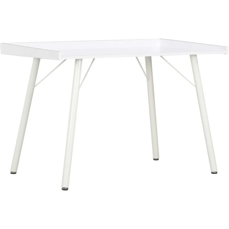 Image of vidaXL Computer Desk White Corner Wooden Writing Desktop Office Workstation