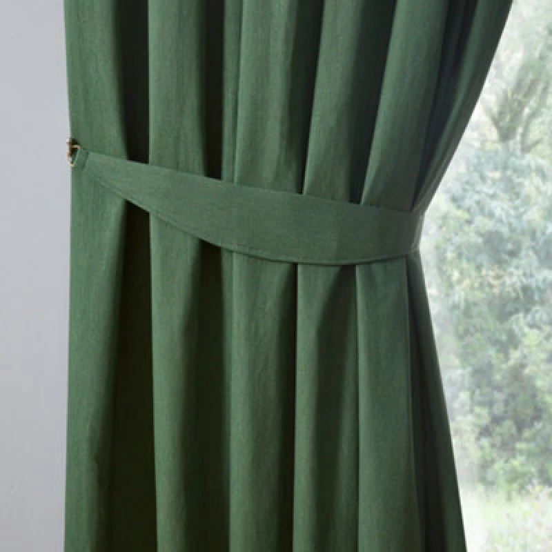 Image of Fusion Dijon Pair Of Tiebacks For Pencil Pleat Curtains