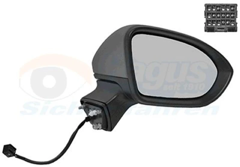 Image of VAN WEZEL Wing mirror VAN WEZEL 3810818