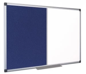 image of Bi-Office Maya Combo Aluminium Frame Board Blue 180x120cm