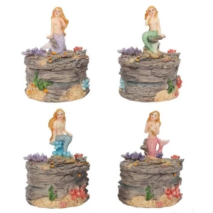 Mermaid Trinket Box Pack Of 4