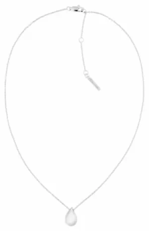 Image of Calvin Klein 35000083 Silver Tone Teardrop Pendant Necklace Jewellery