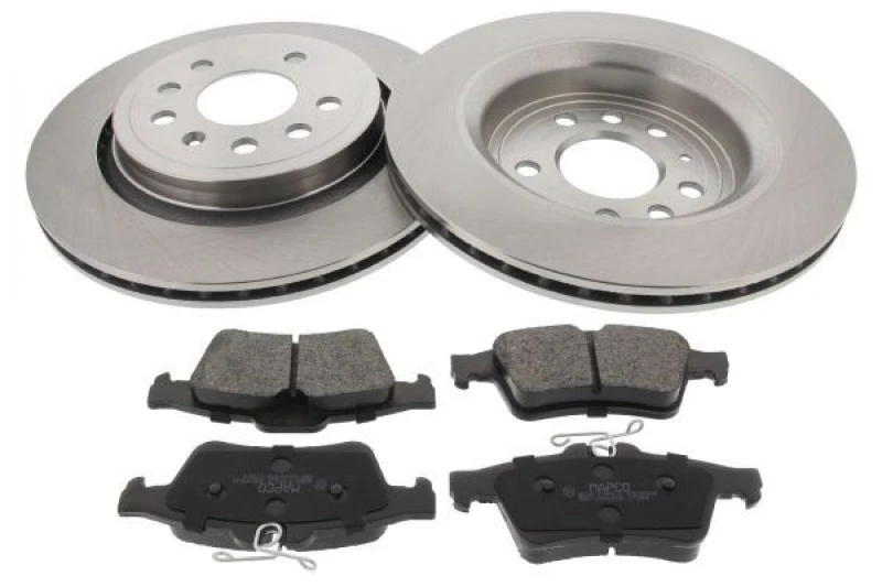 Image of MAPCO 47675 Brake disc and pads set Rear Axle, Brake Disc Type: Vented Brake Set,disc brakes (3405)