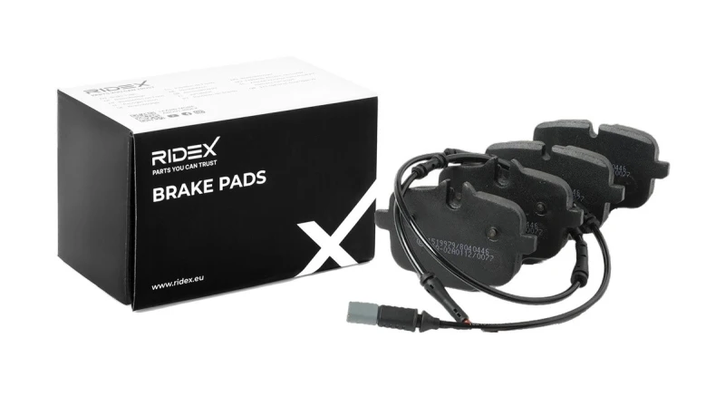 Image of RIDEX 402B2344 Brake pad set Rear Axle, prepared for wear warning indicator Brake Pad Set,disc brake (402)