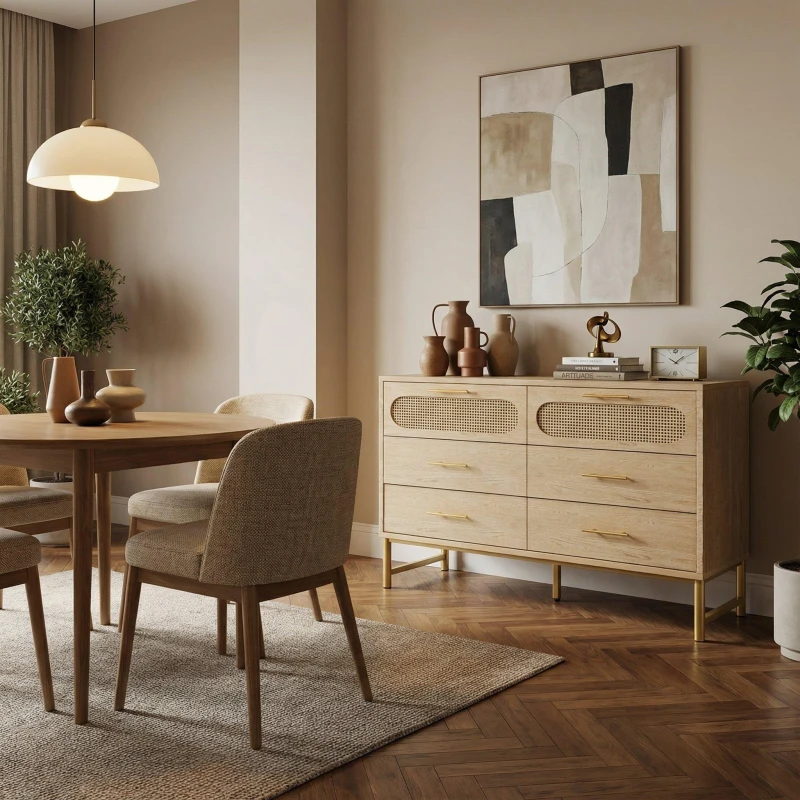 Image of Urban Meuble Beige Modern Console Table with Storage Beige unisex One Size