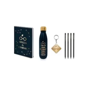 Image of Harry Potter Trouble Finds Me Water Bottle Set (Pack Of 8) (One Size) (Multicoloured)