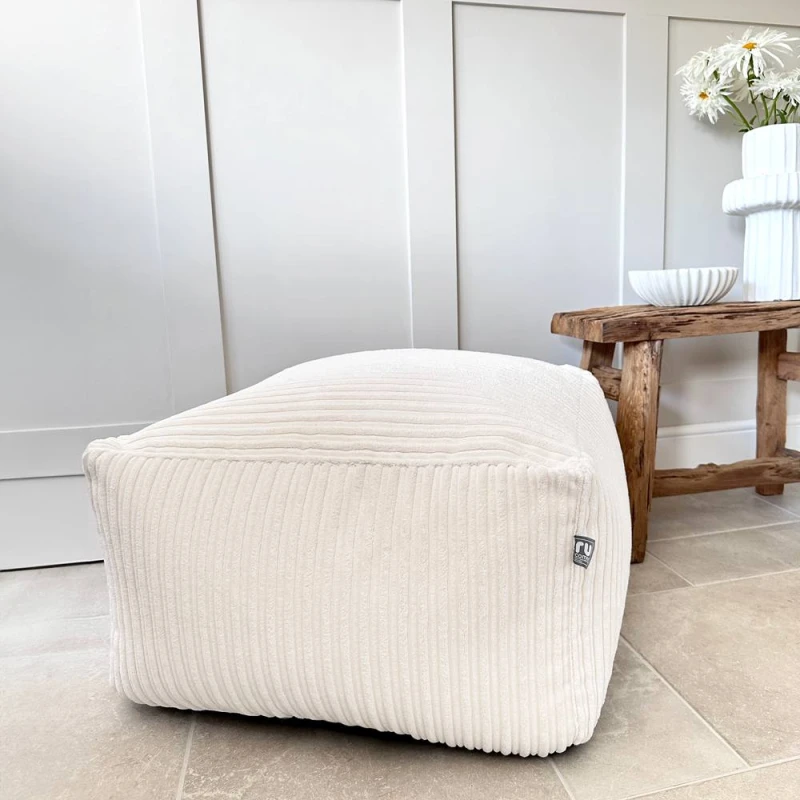 Image of Ru Comfy Jumbo Cord Bean Bag Ottoman