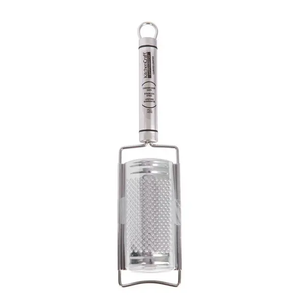 Kitchencraft Oval Handled Professional Stainless Steel Curved Grater Metallics