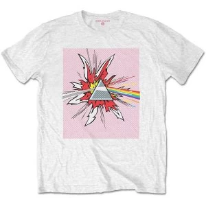 Image of Pink Floyd - Lichtenstein Prism Unisex Large T-Shirt - White