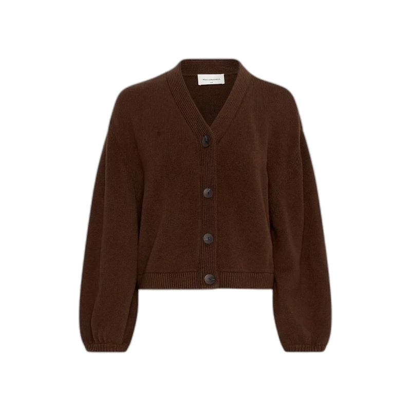 Image of moss copenhagen Womens cardigan Moss Copenhagen Zafina Marron Female M/L