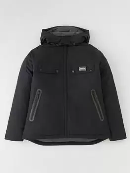Image of Barbour International Boys Proctor Showerproof Jacket - Black, Size Age: 14-15 Years