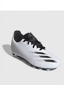 Image of Adidas Junior X Ghosted.4 Firm Ground Football Boot - White