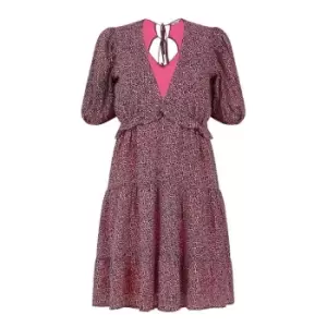 Image of Yumi Pink Leopard Print Swing Dress - Pink
