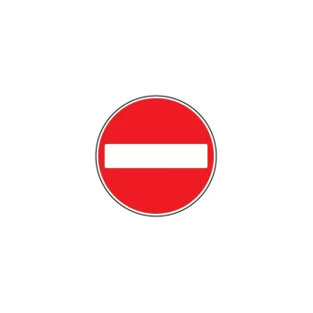 Image of No Entry Wall-fix Class 2 Reflective Aluminium Sign - 600 X 600MM