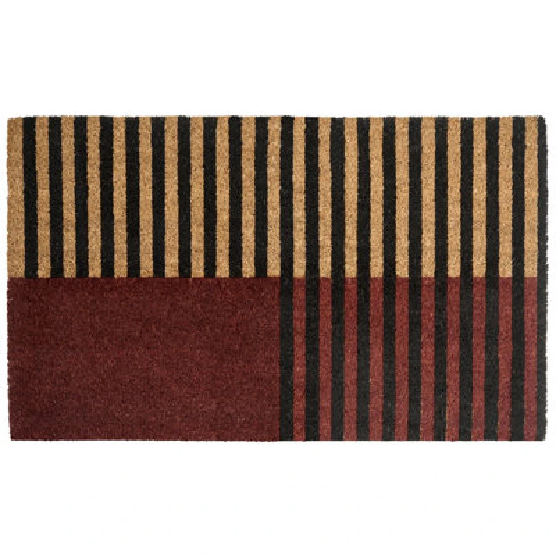 Image of Beliani Doormat Tuksuk Brown/ Beige 45 X 75cm Coir