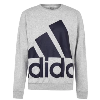 Image of adidas Mens Favorite Pullover Sweatshirt Loose - Grey