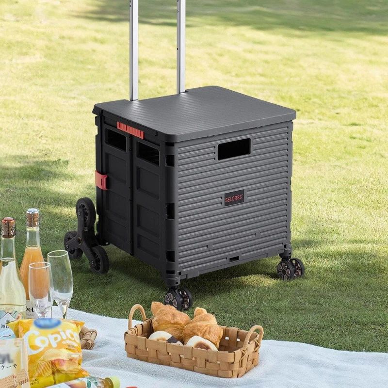 Image of Breeins Depth 49cm Black Collapsible Utility Storage Crate Black unisex One size