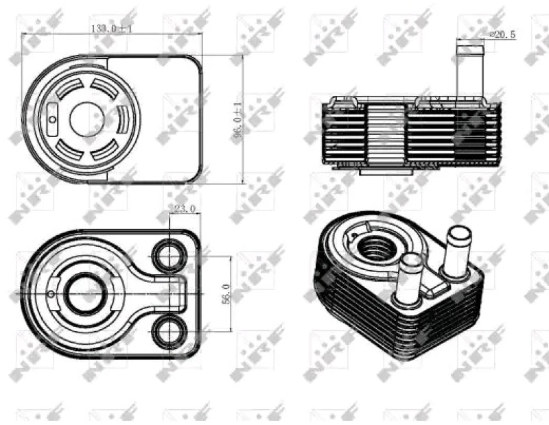 Image of NRF 31312 Oil Cooler with gaskets/seals, EASY FIT Oil Cooler,engine oil (469)