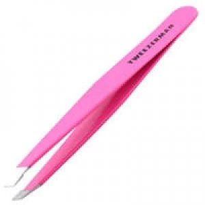 image of Tweezerman Brows Slant Tweezer Neon Pink