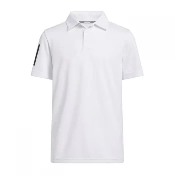 image of adidas 3 Stripe Polo Shirt Junior Boys - White