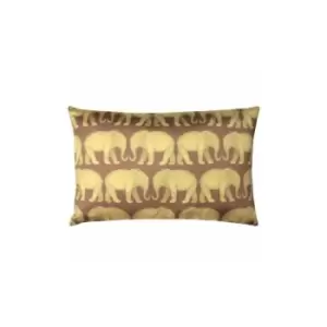 Image of Parade Elephant Cushion Cover (One Size) (Brick Red) - Brick Red - Paoletti