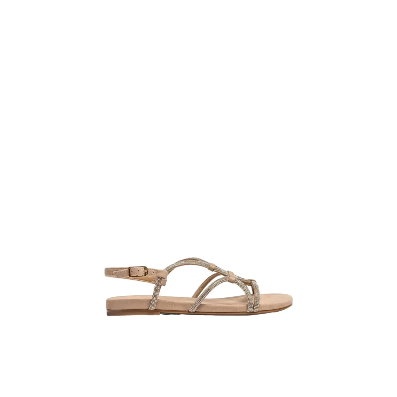 Image of Unisa Womens suede sandals Unisa Cooper Beige Female 40