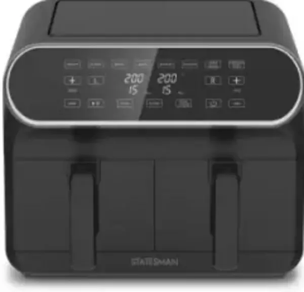 Image of Statesman SKAF08017BK 1500W 8L Digital Dual Air Fryer