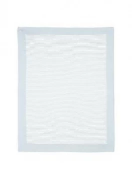 Image of Mamas & Papas Newborn Blue & White Knitted Blanket