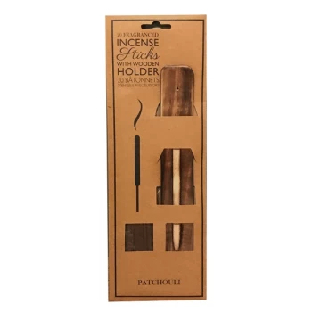 image of 20 Fragranced Incense Sticks With Holder - Patchouli