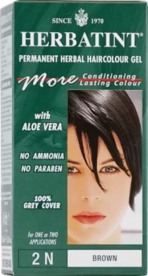 Image of Herbatint Brown Ammonia Free Hair Colour 2N 150ml
