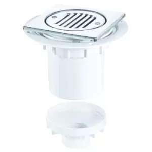 Image of McAlpine Polished Stainless Steel Square Shower Gully 110mm x 130mm TSG2T6SS - 896215