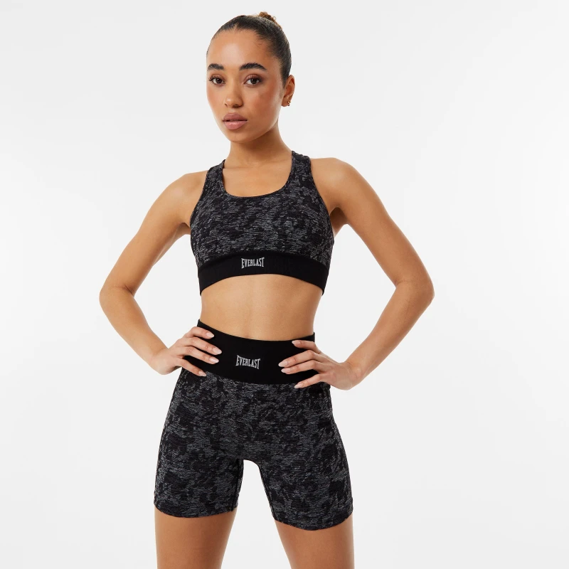Image of Everlast Seamless Shorts Womens - Black 8