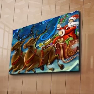 Image of 4570YYC-007 Multicolor Decorative Canvas Painting Sleigh Ride