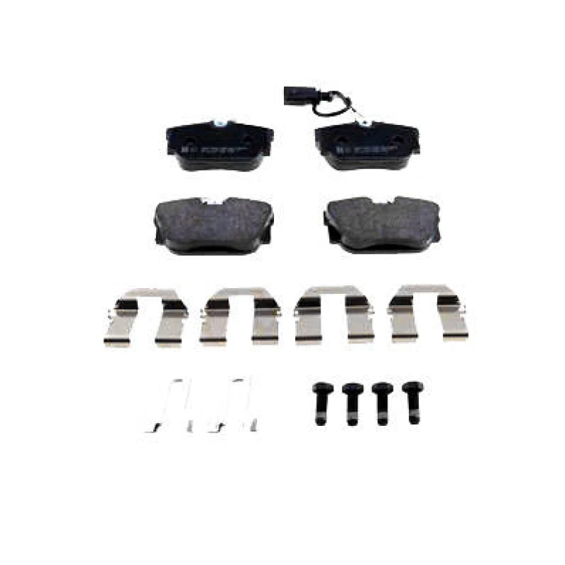 Image of ZIMMERMANN 23224.165.3 Brake pad set Rear Axle, incl. wear warning contact, Photo corresponds to scope of supply, with bolts/screws Brake Pad Set,dis