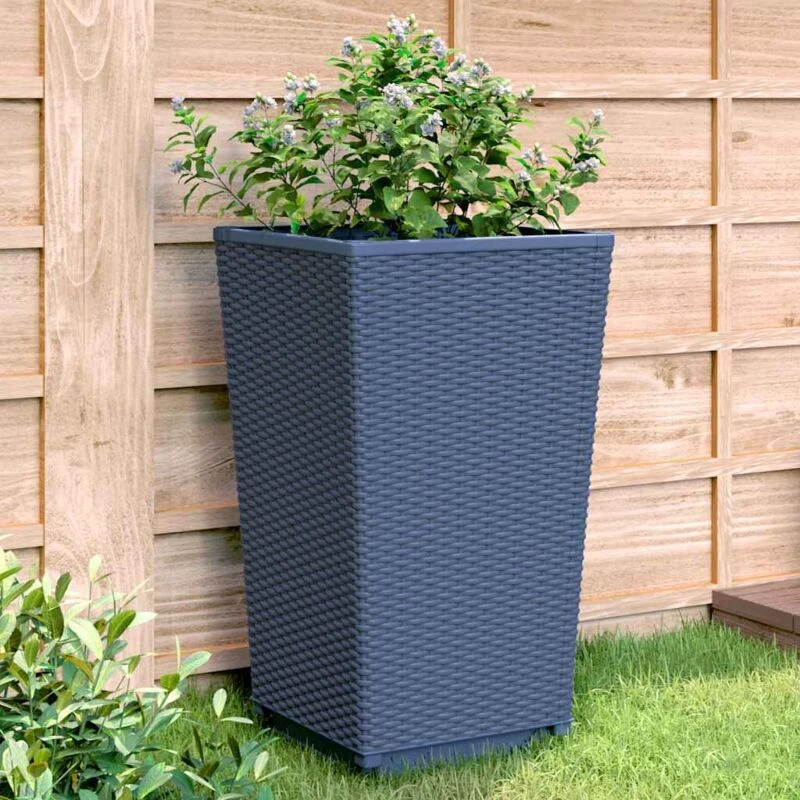 Image of VIDAXL Garden Planters 4 pcs Blue Grey 32.5x32.5x57cm pp Vidaxl 8721012410589
