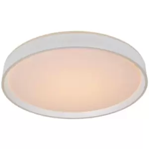 Image of Lucide NURIA - Flush Ceiling Light - Ø50cm - LED Dim. - 1x36W 2700K - 3 StepDim - White