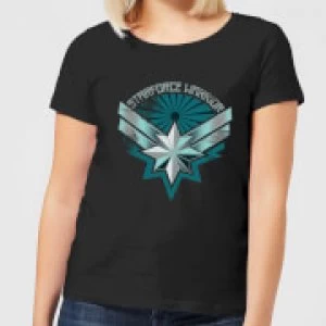 image of Captain Marvel Starforce Warrior Womens T-Shirt - Black