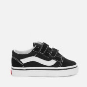 Image of Vans Toddler's Old Skool Velcro Trainers - Black - UK 9 Toddler