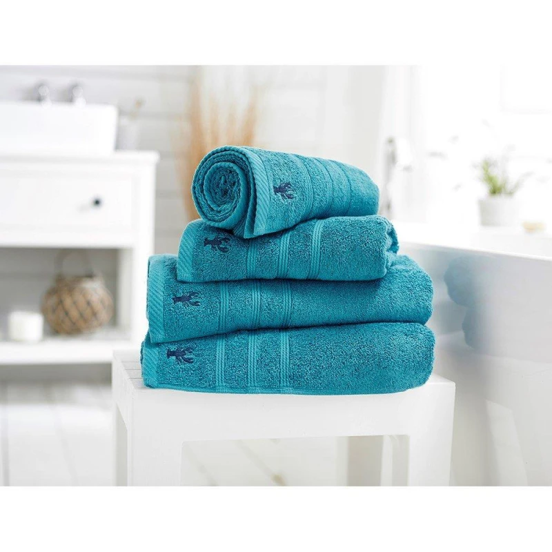 Image of Lobster Creek Combed Cotton Towels 550 GSM Turquoise unisex Bath Towel