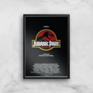 Image of Jurassic Park Giclee Art Print - A4 - Black Frame