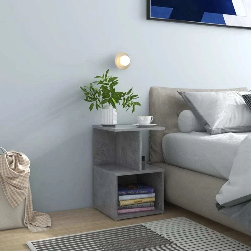 Image of VIDAXL Bedside Cabinets 2 pcs Concrete Grey 35x35x55cm Engineered Wood Vidaxl 8720286558614