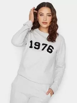 Image of Long Tall Sally Grey 1976 Slogan Sweatshirt, Grey, Size 22-24, Women