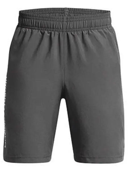 Image of Under Armour Woven Graphic Shorts Junior Boys Performance Shorts 7-8 (S) Grey 47809926175