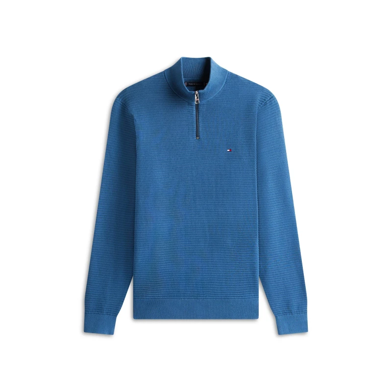 Image of Tommy Hilfiger Mens Crew Neck Jumper Aegean Sea male M